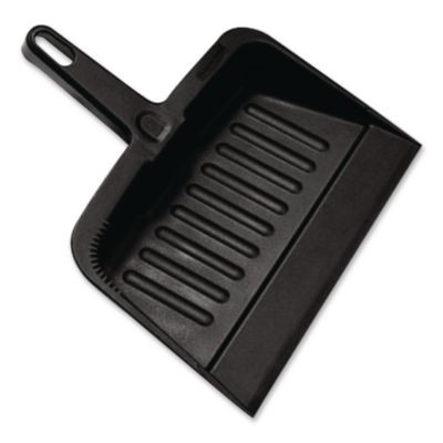 Heavy-Duty Dustpan, 8.25 X 12.25 , Polypropylene, Charcoal