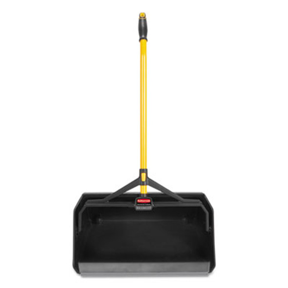 Maximizer Heavy-Duty Stand Up Debris Pan, 20.44w X 29h, Plastic, Yellow/Black