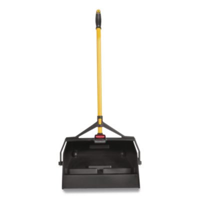 Maximizer Wet/Dry Debris Pan, 16.88 x 29, 29" Handle, Plastic, Yellow/Black