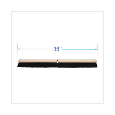 Floor Brush Head, 2.5" Black Tampico Fiber Bristles, 36" Brush