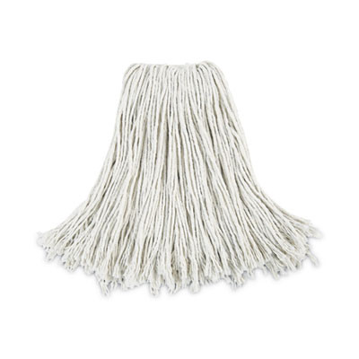 Cut-End Wet Mop Head, Cotton, #24, White 12/Carton