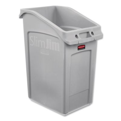 Slim Jim Under-Counter Container, 23 Gal, Polyethylene, Gray