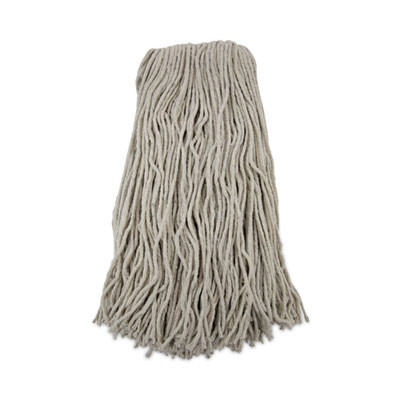 Cut-End Wet Mop Head, Cotton, #32, White, 12/Carton