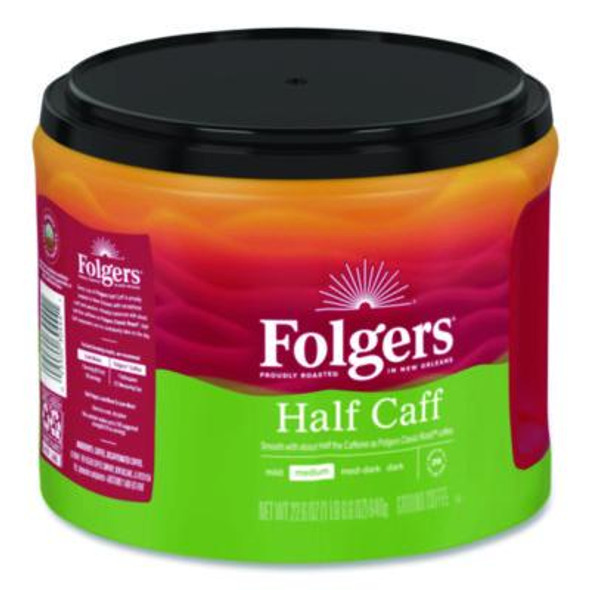 Half Caff Ground Coffee, 22.6 Oz Canister