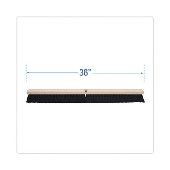 Floor Brush Head, 3" Black Polypropylene Bristles, 36" Brush