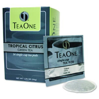 Tea Pods, Tropical Citrus Green, 14/Box