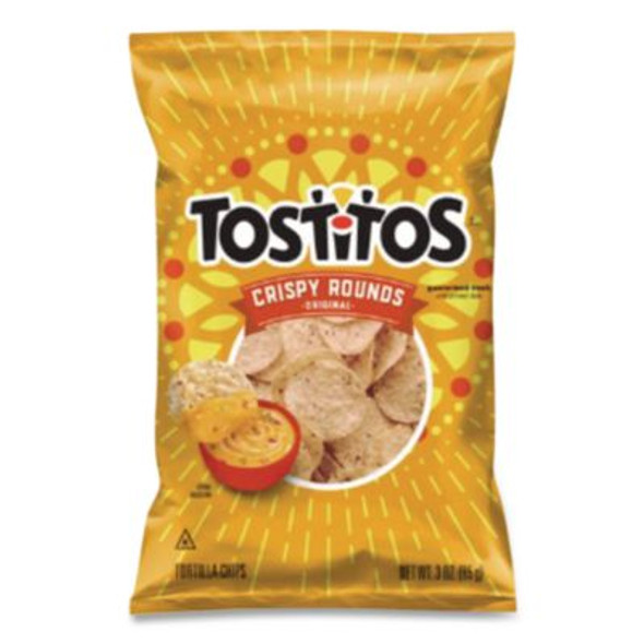 Tortilla Chips Crispy Rounds, 3 Oz Bag, 28/Carton