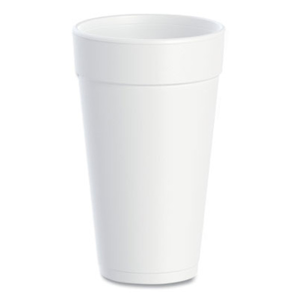 Foam Drink Cups, 20 Oz, White, 500/Carton