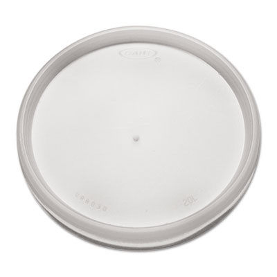 Plastic Lids For Foam Cups, Bowls And Containers, Flat, Vented, Fits 6 Oz To 32 Oz, Translucent, 100/Pack, 10 Packs/Carton