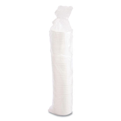 Vented Foam Lids, Fits 6 Oz To 32 Oz Hot Cups, White, 50/Pack, 10 Packs/Carton