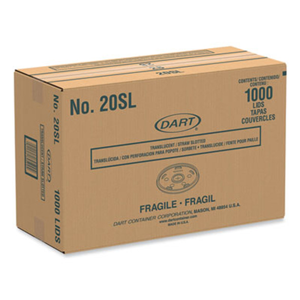 Cold Cup Lids, Fits 8 Oz To 32 Oz Cold Cups/Containers, Plastic, Translucent, 100/Sleeve, 10 Sleeves/Carton