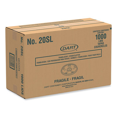 Cold Cup Lids, Fits 8 Oz To 32 Oz Cold Cups/Containers, Plastic, Translucent, 100/Sleeve, 10 Sleeves/Carton