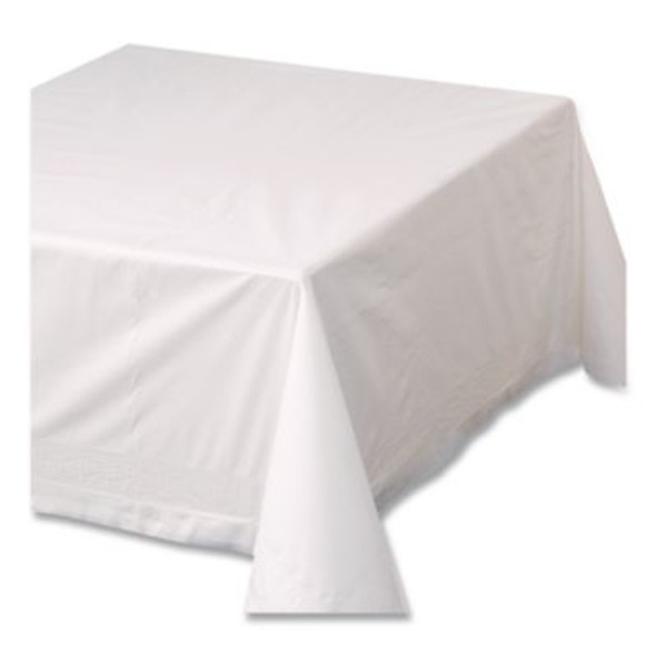 Tissue/Poly Tablecovers, 72" X 72", White, 25/Carton