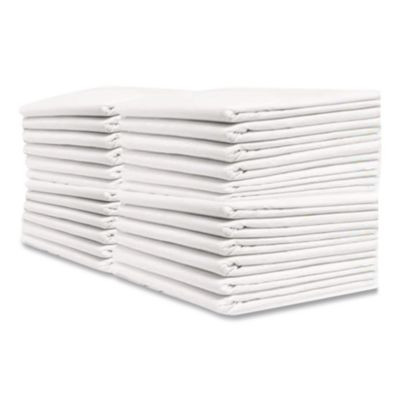 Tissue/Poly Tablecovers, 82" Diameter, White, 25/Carton