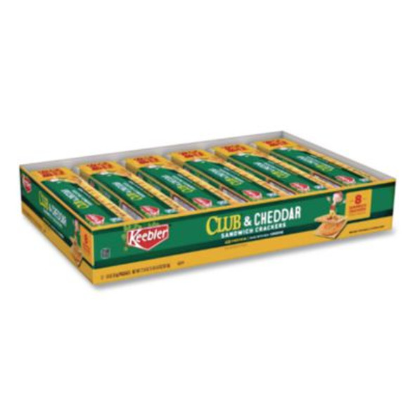 Sandwich Cracker, Club And Cheddar, 8 Cracker Snack Pack, 12/Box