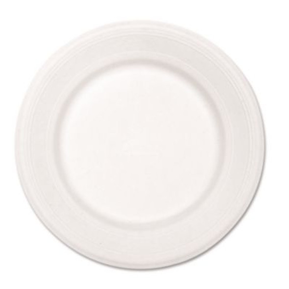 Paper Dinnerware, Plate, 10.5" Dia, White, 500/Carton