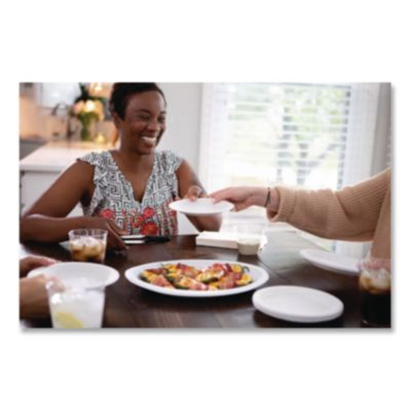 Paper Dinnerware, Plate, 6" Dia, White, 1,000/Carton
