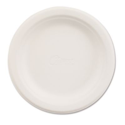 Paper Dinnerware, Plate, 6" Dia, White, 125/Pack