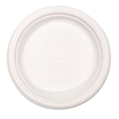 Paper Dinnerware, Plate, 8.75" Dia, White, 500/Carton