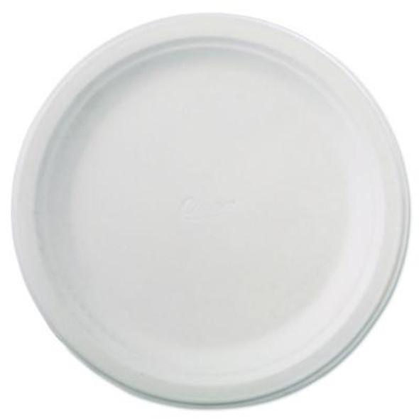 Classic Paper Dinnerware, Plate, 9.75" Dia, White, 125/Pack, 4 Packs/Carton