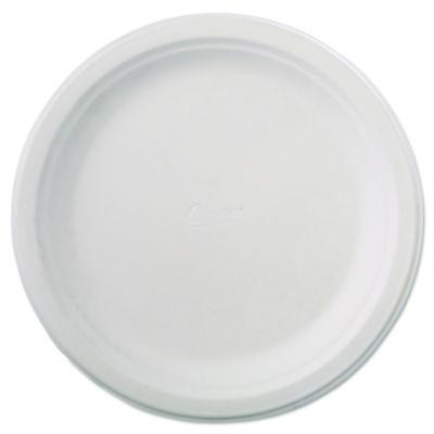 Classic Paper Dinnerware, Plate, 9.75" Dia, White, 125/Pack, 4 Packs/Carton