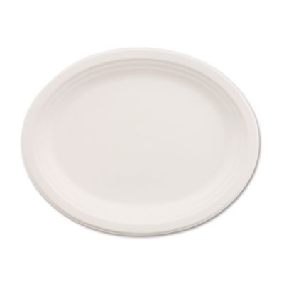 Classic Paper Dinnerware, Platter, 9.75 x 12.5, White, 500/Carton
