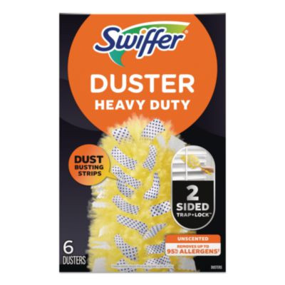 Heavy Duty Dusters Refill, Dust Lock Fiber, Yellow, 6/Box