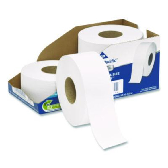White Jumbo Bathroom Tissue, Septic Safe, 2-Ply, 3.5" x 1,000 Ft, 4 Rolls/Carton