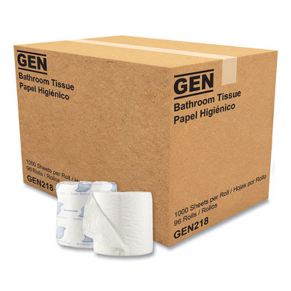 Standard Bath Tissue, Individually Wrapped Rolls, Septic Safe, 1-Ply, White, 1,000 Sheets/Roll, 96 Rolls/Carton