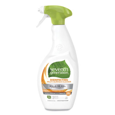 Botanical Disinfecting Multi-Surface Cleaner, Lemongrass Citrus Scent, 26 Oz Spray Bottle, 8/Carton