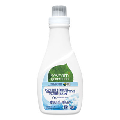 Natural Liquid Fabric Softener, Free And Clear/Unscented 32 Oz Bottle