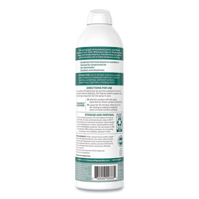 Disinfectant Sprays, Eucalyptus/Spearmint/Thyme Scent, 13.9 Oz Spray Bottle, 8/Carton