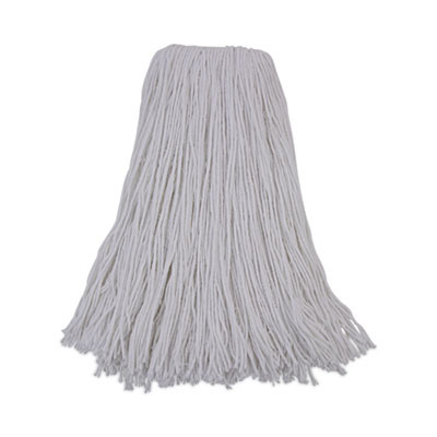 Mop Head, Premium Standard Head, Rayon Fiber, 32 Oz, White, 12/Carton