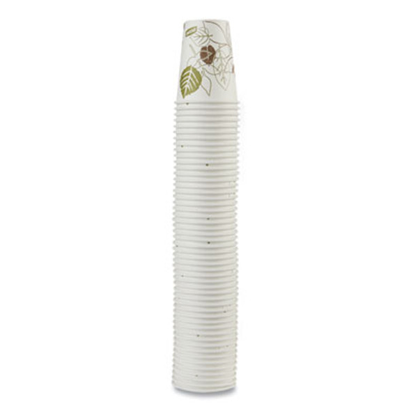 Pathways Paper Hot Cups, 8 Oz, White/Brown, 50/Pack