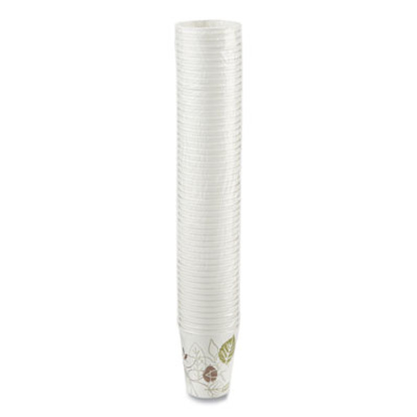 Pathways Paper Hot Cups, 10 Oz, White/Brown, 50/Pack