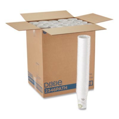 Pathways Paper Hot Cups, 16 Oz, White/Brown, 50/Sleeve, 20 Sleeves/Carton