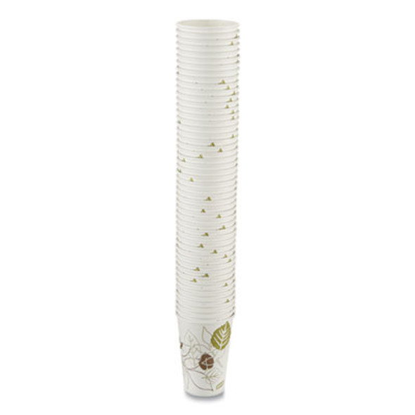 Pathways Paper Hot Cups, 16 Oz, White/Brown, 50/Pack