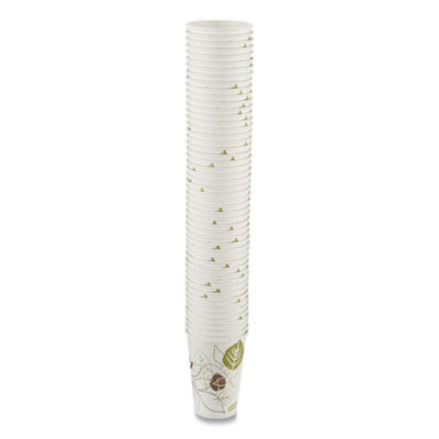 Pathways Paper Hot Cups, 16 Oz, White/Brown, 50/Pack