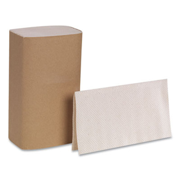 Pacific Blue Basic S-Fold Paper Towels, 1-Ply, 10.25 x 9.25, Brown, 250/Pack, 16 Packs/Carton