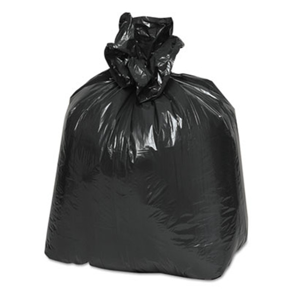 Linear Low-Density Can Liners, 10 Gal, 0.6 Mil, 24" x 23", Black, 25 Bags/Roll, 20 Rolls/Carton