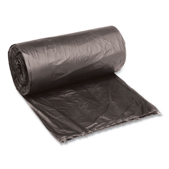 Low-Density Waste Can Liners, 10 Gal, 0.35 Mil, 24" x 23", Black, Perforated Roll, 50 Bags/Roll, 10 Rolls/Carton