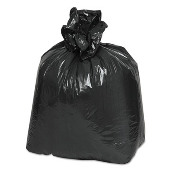 Linear Low-Density Can Liners, 16 Gal, 0.6 Mil, 24" x 33", Black, 25 Bags/Roll, 20 Rolls/Carton