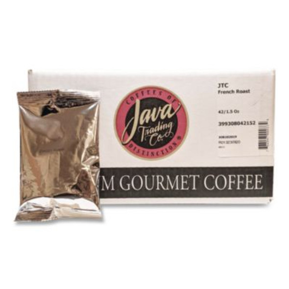 Coffee Portion Packs, 1.5Oz Packs, French Roast, 42/Carton