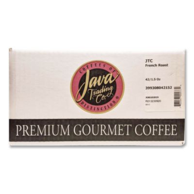 Coffee Portion Packs, 1.5Oz Packs, French Roast, 42/Carton