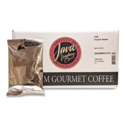 Coffee Portion Packs, 1.5Oz Packs, French Roast, 42/Carton