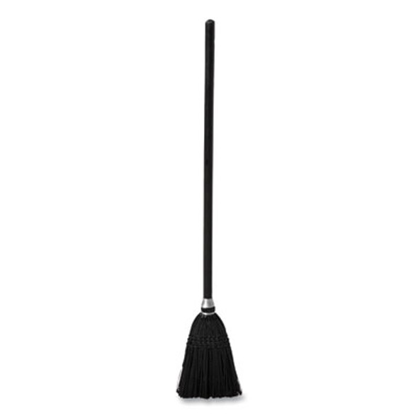 Lobby Pro Synthetic-Fill Broom, Synthetic Bristles, 37.5" Overall Length, Black