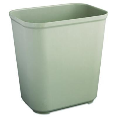 Fire Resistant Wastebasket, 7 Gal, Fiberglass, Gray