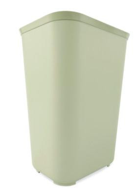 Fiberglass Wastebasket, 10 Gal, Fiberglass, Beige