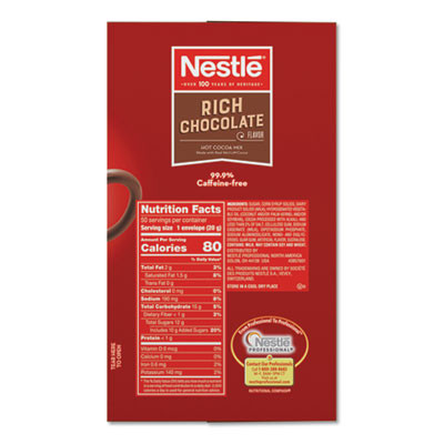 Hot Cocoa Mix, Rich Chocolate, 0.71 Oz Packets, 50/Box