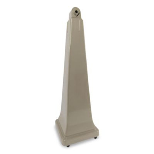 Groundskeeper Cigarette Waste Collector, Pyramid, 1 Gal, 12.25 x 39.75, Beige